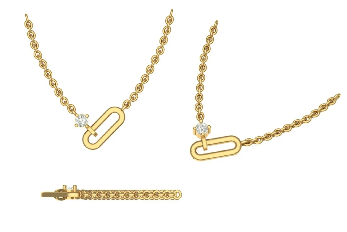 Round Diamond Solitaire Necklace